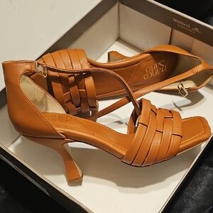 Franco Sarto Cognac Leather Heels